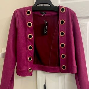 Cute fashionable fuchsia / Magenta Jacket. Large. Never worn.